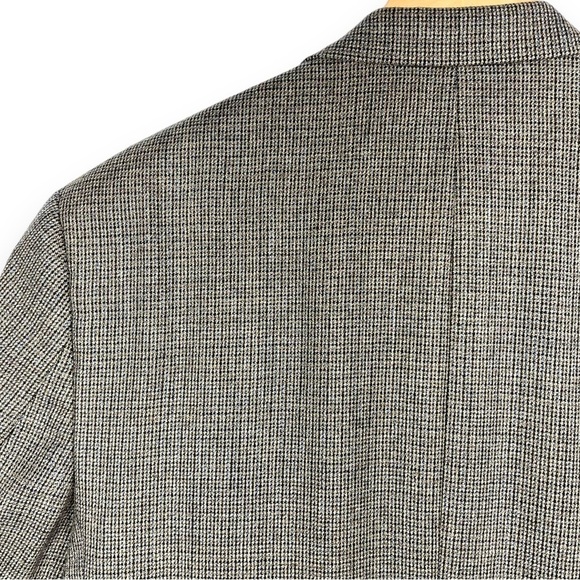 Chaps 100% Wool Single Breasted 2 Button Sportscoat Blazer, Brown Tweed, 40S - Picture 7 of 10